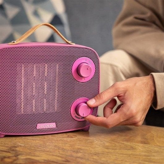 Aquecedor Cerâmico Cecotec ReadyWarm 1500 Ceramic Aura 1500W Silencioso Rosa