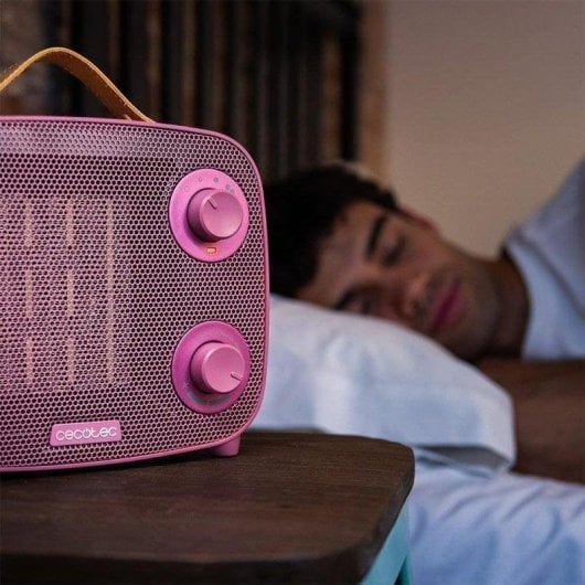 Aquecedor Cerâmico Cecotec ReadyWarm 1500 Ceramic Aura 1500W Silencioso Rosa