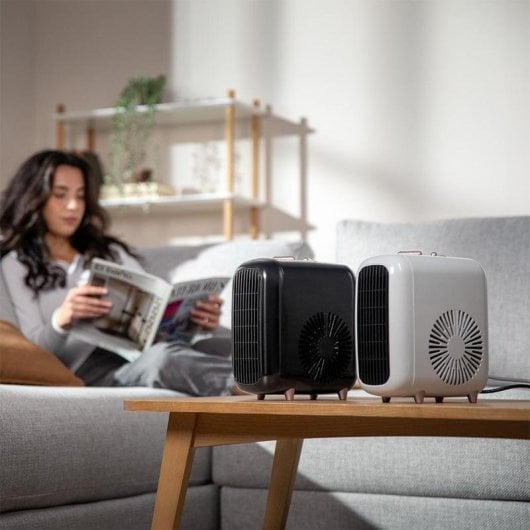 Radiador Eléctrico Cecotec ReadyWarm 600 Lagoon Black 2000W compacto con termostato regulable y modos Eco/Turbo