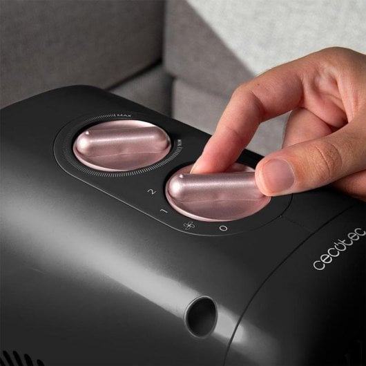 Radiador Eléctrico Cecotec ReadyWarm 600 Lagoon Black 2000W compacto con termostato regulable y modos Eco/Turbo