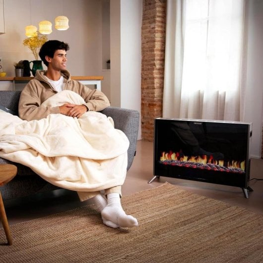 Chaminé Elétrica Cecotec ReadyWarm 7500 2000W Comando Efeito Chama