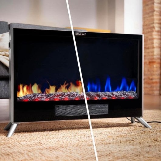 Chaminé Elétrica Cecotec ReadyWarm 7500 2000W Comando Efeito Chama