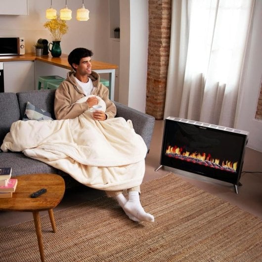 Chaminé Elétrica Cecotec ReadyWarm 7500 2000W Comando Efeito Chama