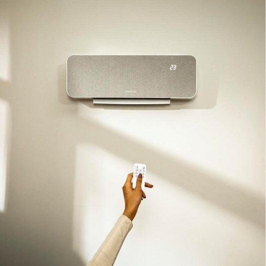 Radiador Elétrico Cecotec ReadyWarm 3000 Textile 2000W com Comando Oscilante Temporizador