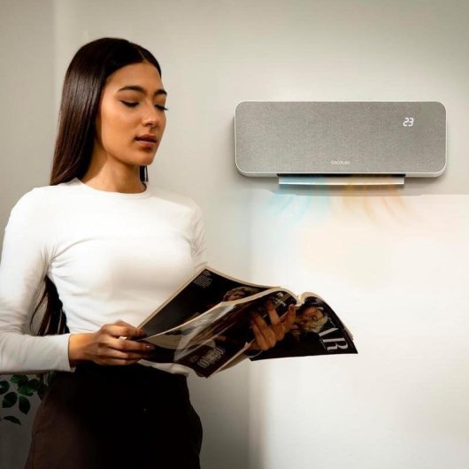 Radiador Elétrico Cecotec ReadyWarm 3000 Textile 2000W com Comando Oscilante Temporizador