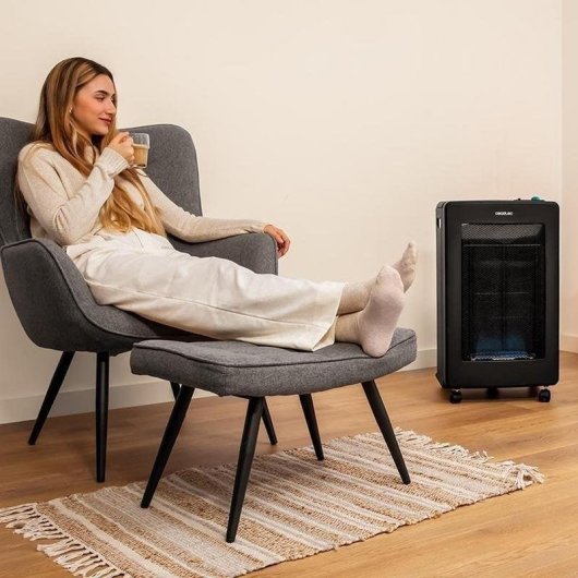 Stufa a Gas a Fiamma Blu Cecotec ReadyWarm 4500 Foldable 4200W pieghevole sicurezza tripla