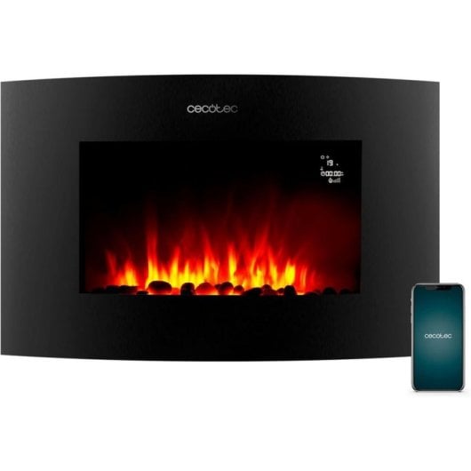Cheminée électrique Cecotec ReadyWarm 3560 Curved Flames Connected 2000W Wi-Fi 35”