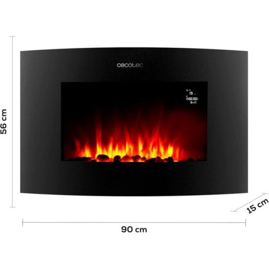 Cheminée électrique Cecotec ReadyWarm 3560 Curved Flames Connected 2000W Wi-Fi 35”