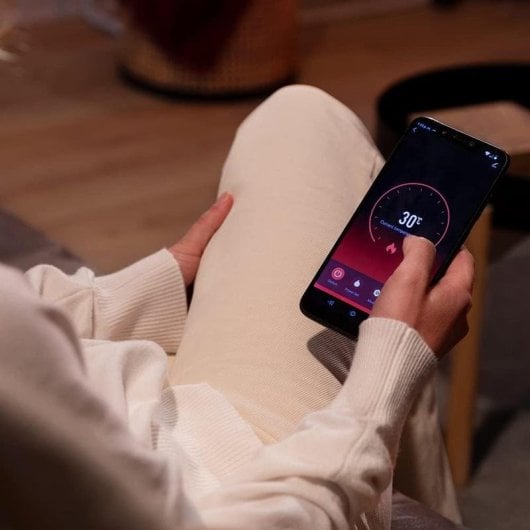 Elektrokamin Cecotec ReadyWarm 3590 Flames Connected White 2000W WiFi Glasplatte