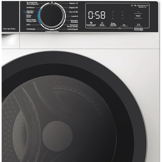 Edesa EWF-8403 WH Máquina de Lavar Roupa 8kg 1400rpm A Branca com 16 Programas e Motor Inverter