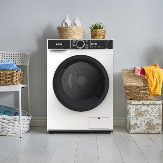Edesa EWF-8403 WH Máquina de Lavar Roupa 8kg 1400rpm A Branca com 16 Programas e Motor Inverter