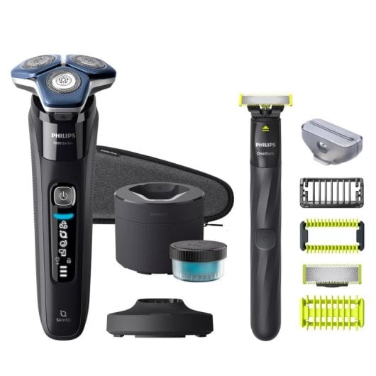 Afeitadora Eléctrica Philips Series 7000 S7886/78 Wet & Dry, 3 Cabezales, Bluetooth, Acero SteelPrecision, Negro