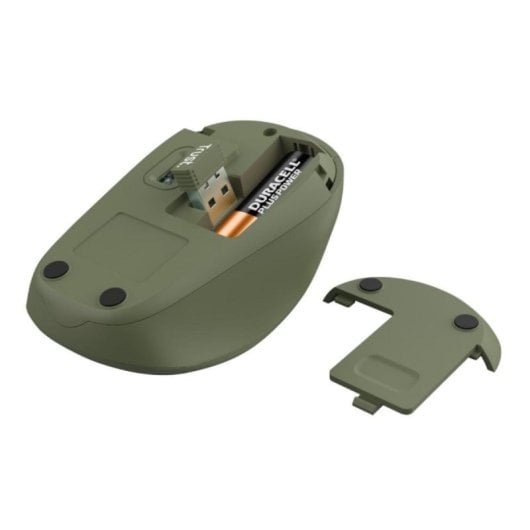Ratón Trust inalámbrico 1600 DPI compacto ecológico Silent ajustable Verde