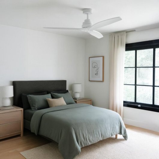 Ventilador de Techo HELIX 132cm Motor DC Ultrasilencioso Aspas Madera Haya Alexa App