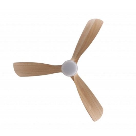Ventilador de techo HELIX, 132 cm, motor DC, aspas madera haya, LED regulable, compatible Alexa