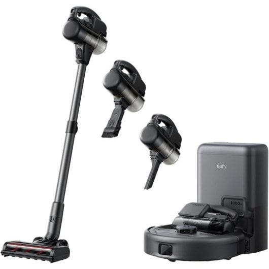 Robot Aspirador eufy E20 3 em 1 com esvaziamento automático e 30000 Pa, filtragem 5 etapas, Pro-Detangle Comb