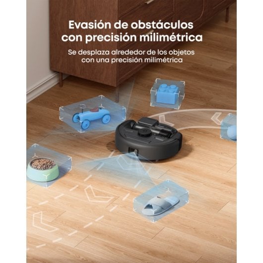 Robot Aspirador eufy E20 3 em 1 com esvaziamento automático e 30000 Pa, filtragem 5 etapas, Pro-Detangle Comb