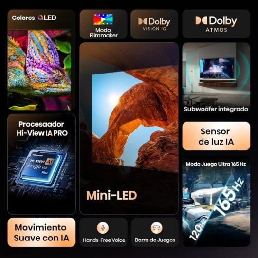 TV Hisense Mini LED 100U7QTUK 100" 4K Smart TV