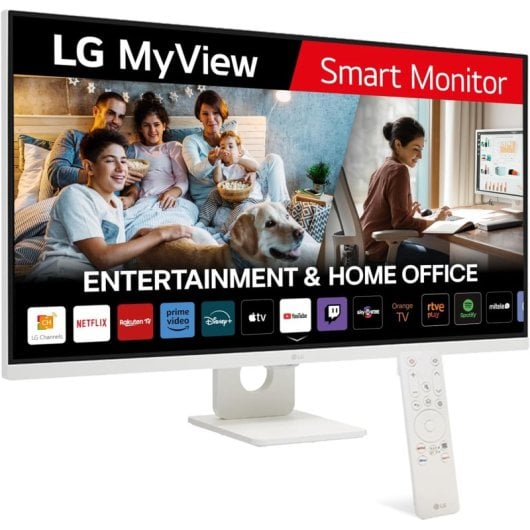 Monitor LG 32SR73U-W 31.5" 4K Ultra HD 60Hz VA LCD Branco com HDR10 e USB-C 65W