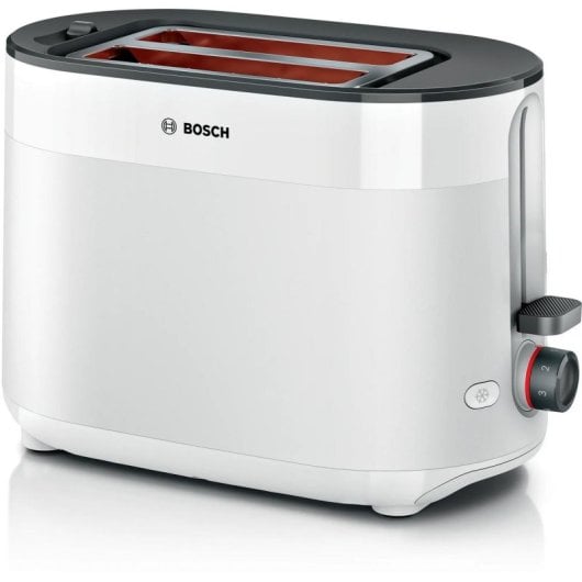 Tostadora Bosch MyMoment TAT2M121 950W 2 Ranuras Blanca Libre de BPA Plástico Control Giratorio
