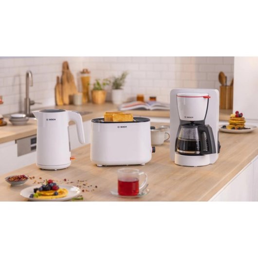 Tostadora Bosch MyMoment TAT2M121 950W 2 Ranuras Blanca Libre de BPA Plástico Control Giratorio