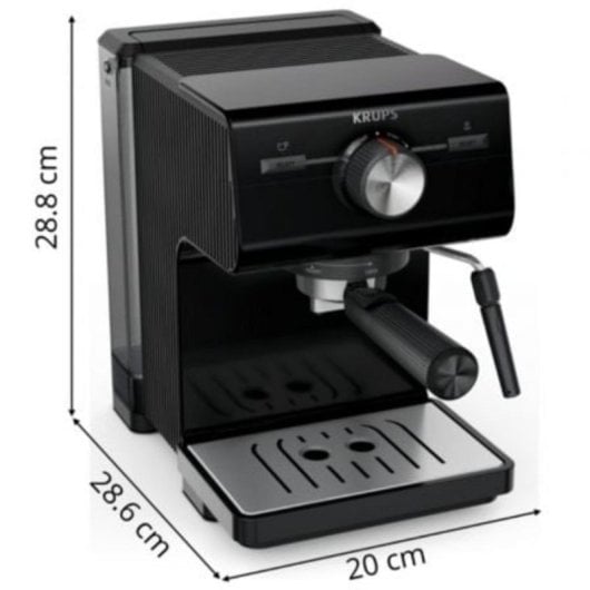 Cafetera Manual Krups Authentic XP381810 2L 15 bares Boquilla vapor negra