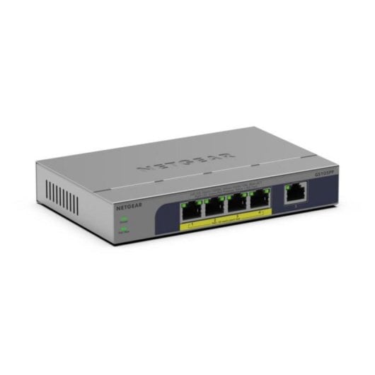 Gigabit Ethernet 5-Port Switch mit PoE+ 30W pro Port und Wand-/Desktop-Montage