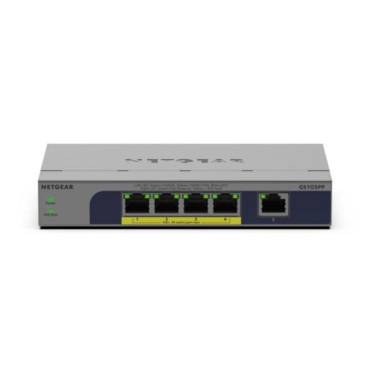 Gigabit Ethernet 5-Port Switch mit PoE+ 30W pro Port und Wand-/Desktop-Montage
