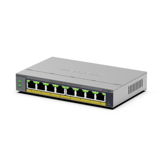 Switch Managed L2/L3 8 Porte Gigabit Ethernet con PoE+ e QoS Avanzato GS108EP