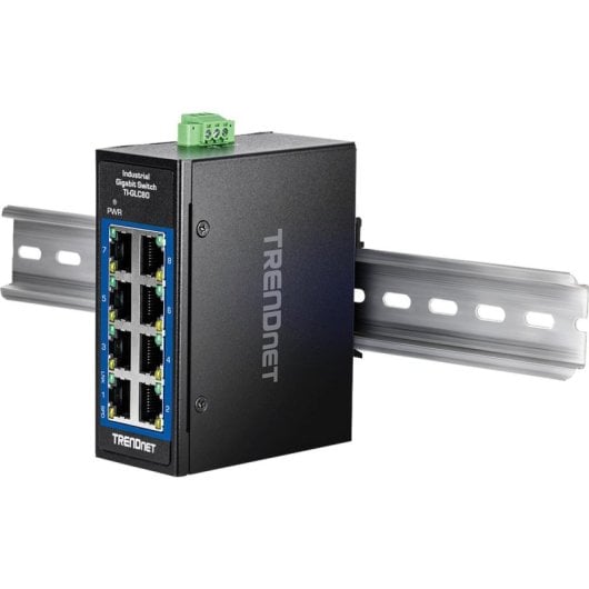 Trendnet TI-GLC80 Unmanaged Gigabit Ethernet Switch 8 Ports DIN-Rail Wandmontage