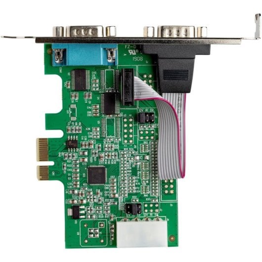 PCIe 2 Port Seriell RS232 Adapter 921,6Kbps Green Asix AX99100 16950 UART
