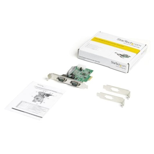 PCIe 2 Port Seriell RS232 Adapter 921,6Kbps Green Asix AX99100 16950 UART