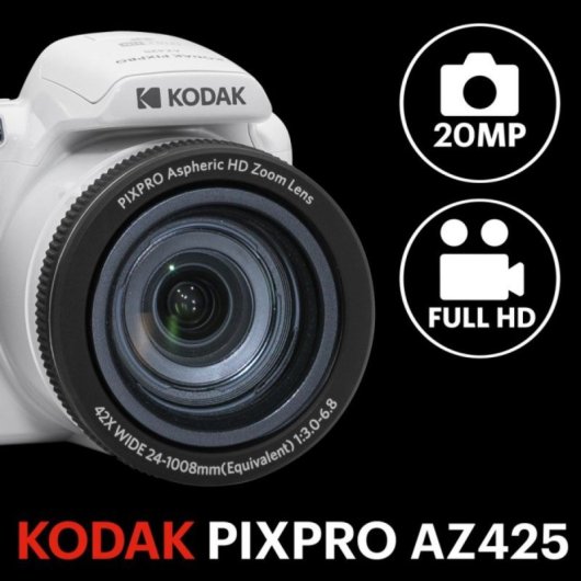 Appareil Photo Numérique KODAK Pixpro AZ425 20 MP 42x Zoom Optique Vidéo Full HD