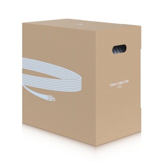 305 Meter Cat6a U/UTP Netzwerk-Kabel Weiß 23 AWG LSFRPVC Außen-Ø 6,6 mm