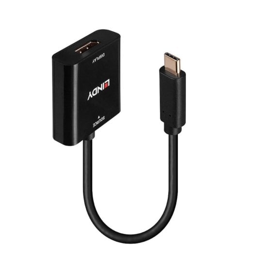 Convertidor USB-C a DisplayPort 4K 144Hz Negro 0.21m ABS Compatible HDCP 2.2