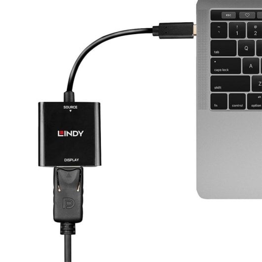 Convertidor USB-C a DisplayPort 4K 144Hz Negro 0.21m ABS Compatible HDCP 2.2