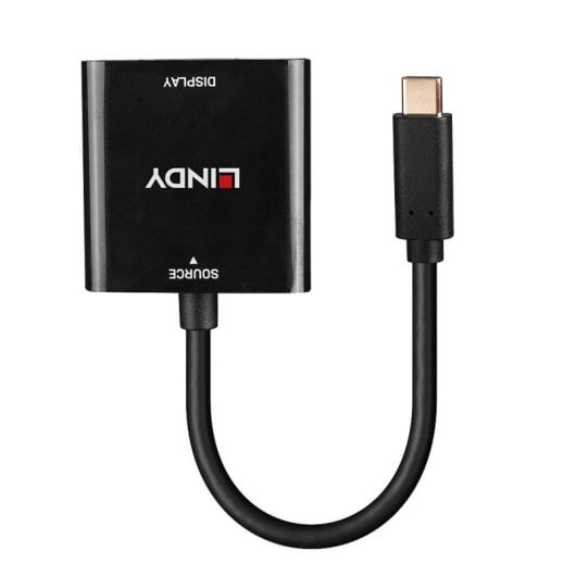 Convertidor USB-C a DisplayPort 4K 144Hz Negro 0.21m ABS Compatible HDCP 2.2