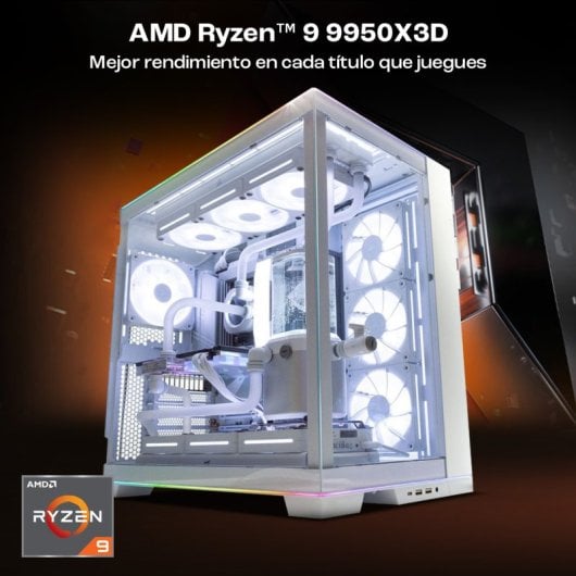 PcCom Custom V2 Ryzen 9 9950X3D / 128 GB / 4 TB SSD / RTX 5090 + Windows 11 Pro – Weiß
