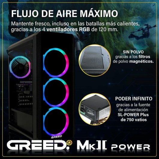 Desktop-PC GREED MK2 Power Intel Core i7-12700F 32GB 1TB SSD RX 9070 16GB Windows 11 Pro