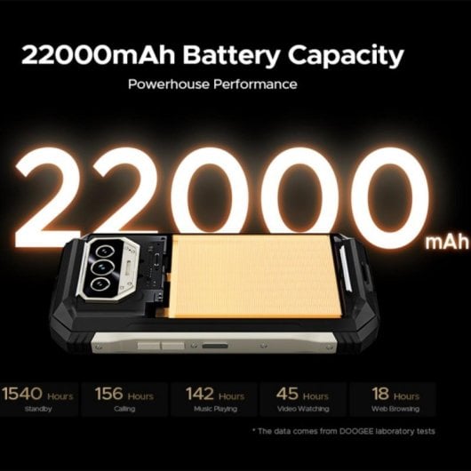 Smartphone DOOGEE V Max S 5G 8 Go 256 Go 6,58" 22000 mAh Android 14 NFC Face ID Gris