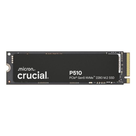 Disco Duro Crucial 1TB M.2 NVMe PCIe Gen5 11000MB/s P510 Black Gaming