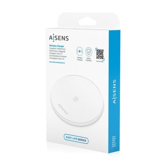 Kabelloses USB-C Ladegerät 15W Weiß Qi-kompatibel mit Schutzfunktionen