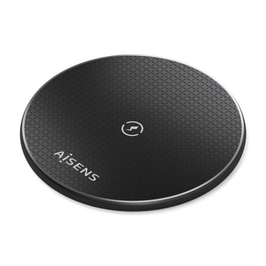 Cargador sans fil USB-C 15W pour smartphone, noir, intérieur, technologie Qi