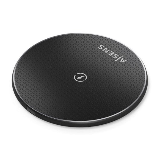 Cargador sans fil USB-C 15W pour smartphone, noir, intérieur, technologie Qi