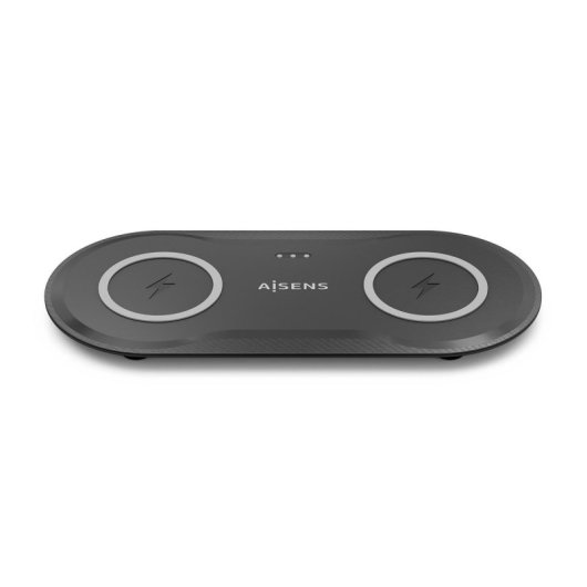 Cargador Wireless USB-C 15W 2 en 1 pour Smartphone et Écouteurs, Noir