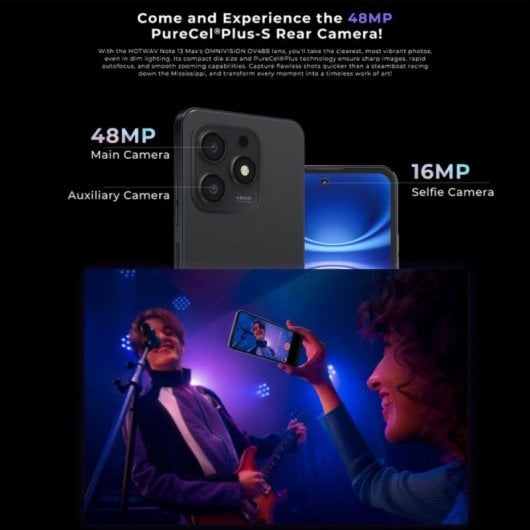 HOTWAV Note 13 Max 6GB/256GB 6.8" 4G 5160mAh Android 14 Dual SIM Preto