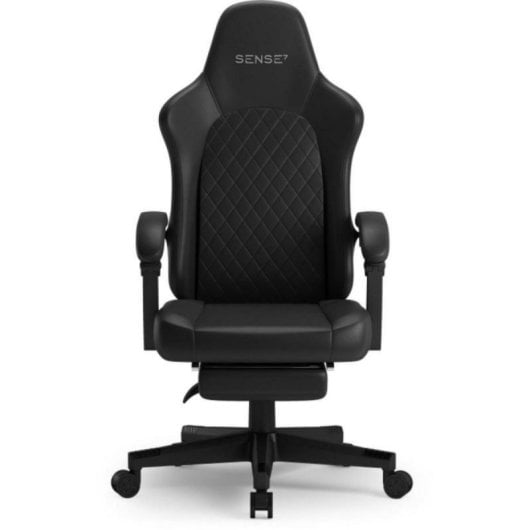 Silla Gaming Sense7 Devon Negra, Respaldo Reclinable FlowTech™ 90°-135°, Tapizado Alcantara o Piel Eco, Soporta hasta 12