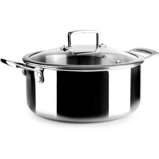 IBILI - Casserole Triply Natural Tricapa 24 cm, Acier Inoxydable, Induction, Antiadhésive