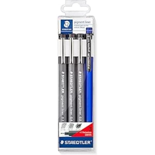 3 Marqueurs Noirs à Base d'Eau avec Crayon Mécanique Offert Staedtler