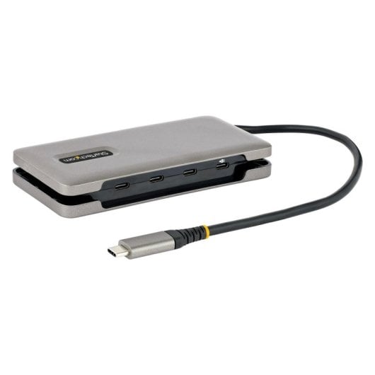 Startech HB31CM4CPD3 Hub USB-C com 4 Portas USB 3.2 Gen2 10Gbps, PD 100W Pass-Through e Cabo 32cm Cinzento